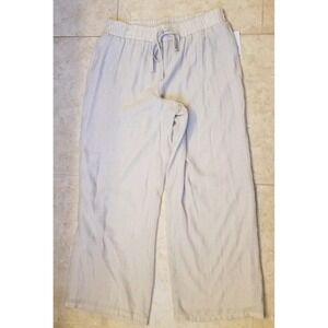 Croft & Barrow Wide Leg Pants Women Large Casual Lined Taupe Resort Beach NEW